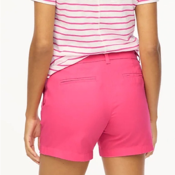 J. Crew 5" Classic Chino Shorts Vivid Begonia Shorts - Picture 9 of 9